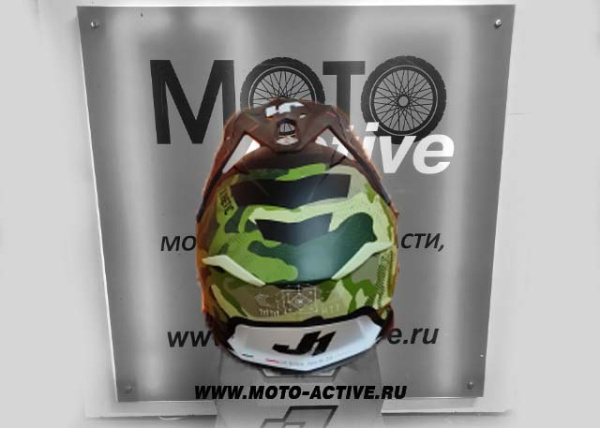 Шлем (кроссовый) JUST1 J39 Kinetic, камуфляж/хаки/черный матовый (2021)