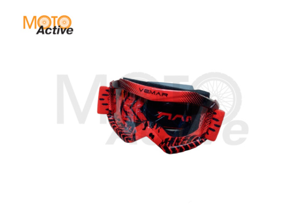 Очки защитные кроссовые VM-1018A, детские (Красный, 102781-3)