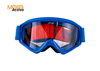 Очки для мотокросса ATAKI HB-319 синие глянцевые