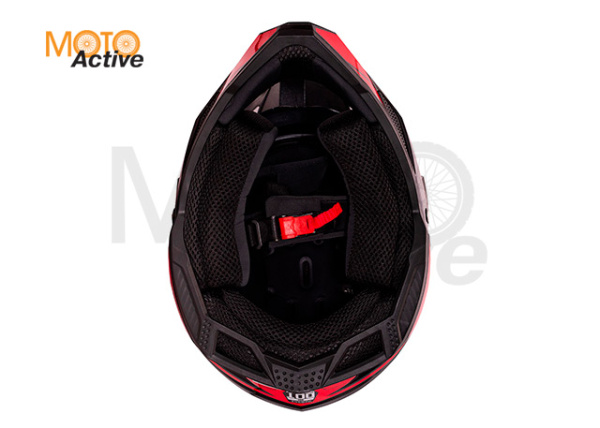 Шлем KIOSHI Fighter 802 мотард с очками, красный