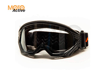 Очки для мотокросса HIZER 9 черные глянцевые