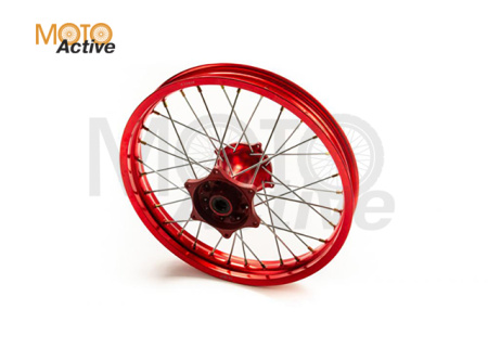 Обод задний 19" (2,15-R19 d=17mm) CNC ступица, алюминий/красный X-TECH