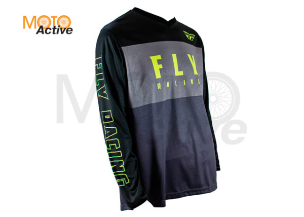 Джерси FLY RACING F-16 REFRESH , черная/серая