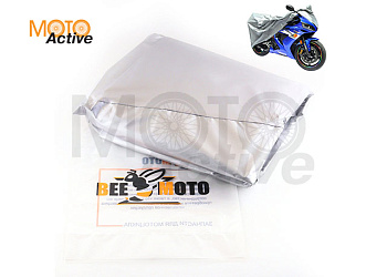 Чехол дождевик для мотоцикла и велосипеда (L-215*93*124см, серый) "BEEZMOTO"