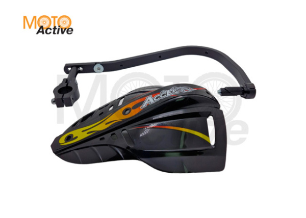 Защита рук с пластиковыми щитками ACCEL HGS-01 22.2 мм (черная)