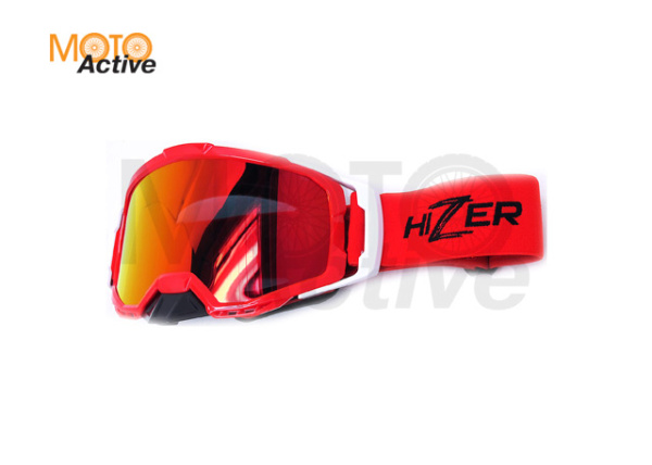 Очки Мотокросс HIZER #25 (красные)