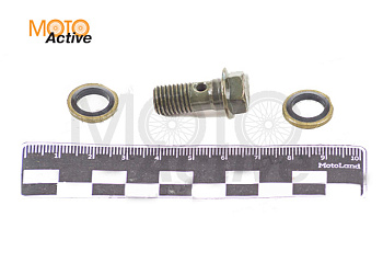 Болт М10 гидравлический ( 2 прокладки)