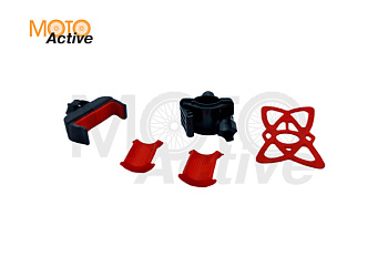 Держатель для телефона на руль (ширина фиксации 9.3 см, 8х6.5х9.5 см) красный