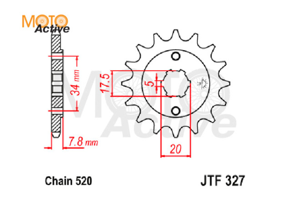 Звезда ведущая JTF327.14(165FML-172FMM)