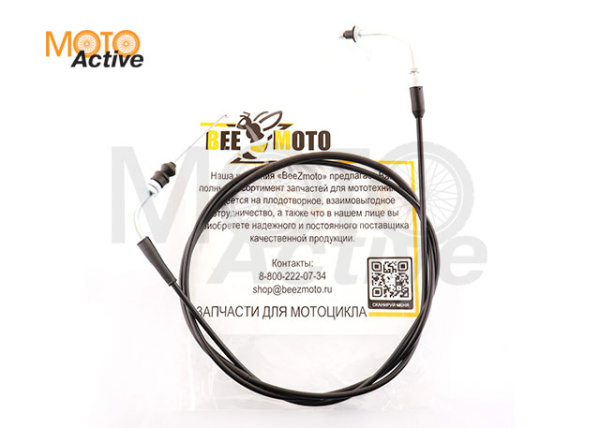 Трос газа 4T GY6 50 (гайка-пластинка) (L-1600mm) (L-1940mm) "BEEZMOTO"