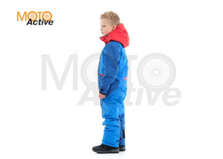 Зимний утепленный комбинезон DF Junior Gravity Blue-Red (128-134)