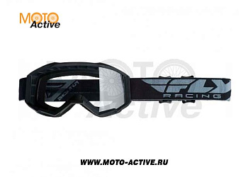 Очки для мотокросса FLY RACING FOCUS (2019) YOUTH (детские) чёрные, прозрачные