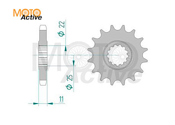Звезда передняя (ведущая), стальная