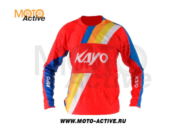 Футболка для мотокросса детская KAYO красная/синяя