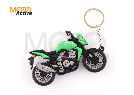 Брелок резиновый байк KAWASAKI (зеленый) (#YSK135)