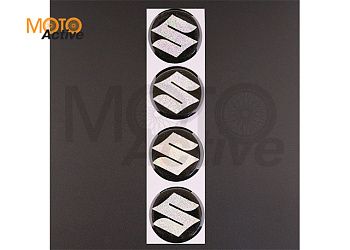 Наклейка логотип SZK (d-3см, 4шт, силикон) (#4278)