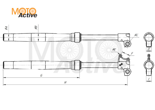 Амортизаторы передние 830x51x54 ↨180 регулируемые Z3 250 2019, J1/J2 250 2016