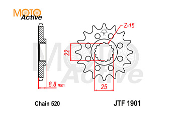 Звезда ведущая JTF1901.14SC (KTM)
