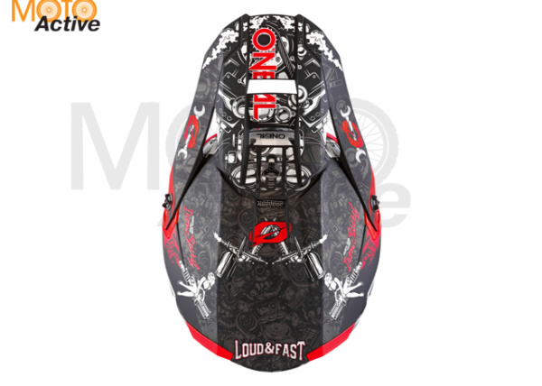 Шлем кроссовый O'NEAL 5Series HR V.22, черный/красный