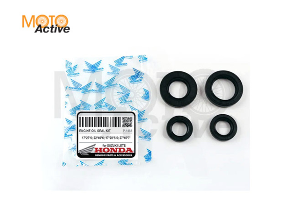 Сальники (набор) Suzuki LET'S 4шт (17*27*6, 22*40*6, 17*28*5.5, 27*40*7) "HND"