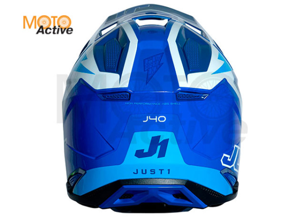 Шлем кроссовый JUST1 J40 FLASH (синий/белый матовый)