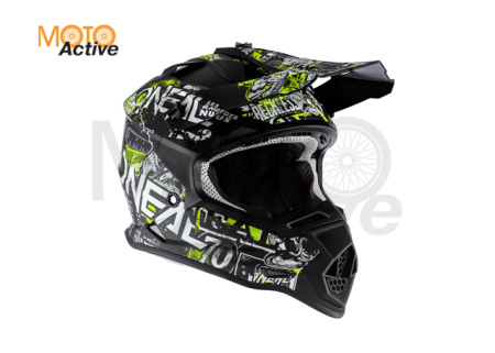 Шлем детский кроссовый O'NEAL 2Series YOUTH ATTACK, черный/желтый