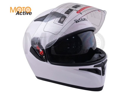 Шлем (интеграл) Ataki JK316 Solid, белый глянцевый