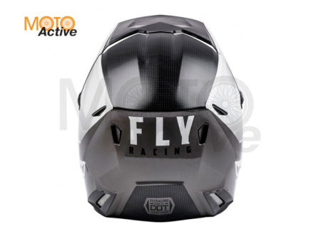 Шлем (кроссовый) FLY RACING KINETIC STRAIGHT EDGE, черный-белый (2021)