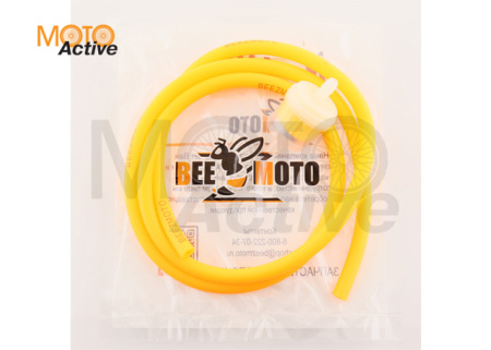 Шланг топливный Ø4mm, 1 метр (оранжевый,   фильтр) "BEEZMOTO"