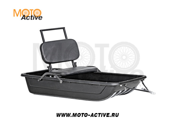 Диван с обивкой из кож.заменителя для саней к мотобуксировщику с металлическим каркасом  в сборе