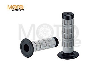 Грипсы руля ACCEL RGP-633M-125 серый/черный