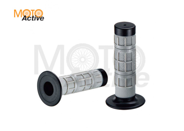 Грипсы руля ACCEL RGP-633M-125 серый/черный