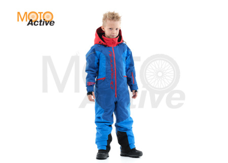 Зимний утепленный комбинезон DF Junior Gravity Blue-Red (128-134)