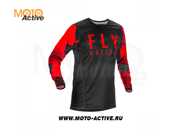 Футболка для мотокросса FLY RACING F-16 2019 красная/черная/серая
