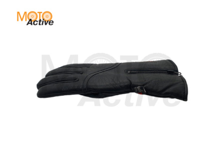 Перчатки зимние (кожа) черные