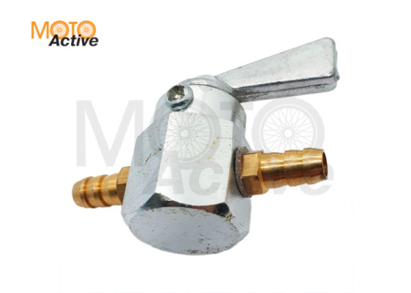 Кран топливный (стайлинговый) универсальный (серебристый)