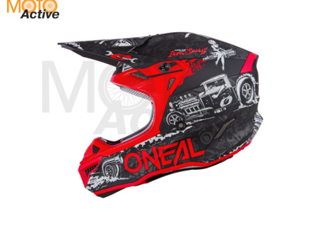 Шлем кроссовый O'NEAL 5Series HR V.22, черный/красный