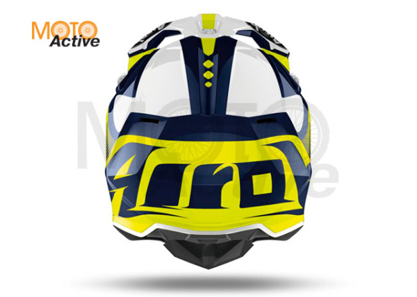 Кроссовый шлем Airoh Wraap Raze Blue Gloss