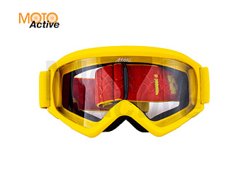 Очки для мотокросса ATAKI HB-319 желтые глянцевые