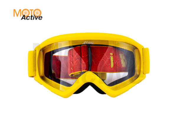 Очки для мотокросса ATAKI HB-319 желтые глянцевые