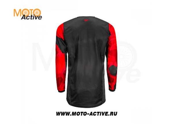 Футболка для мотокросса FLY RACING F-16 2019 красная/черная/серая