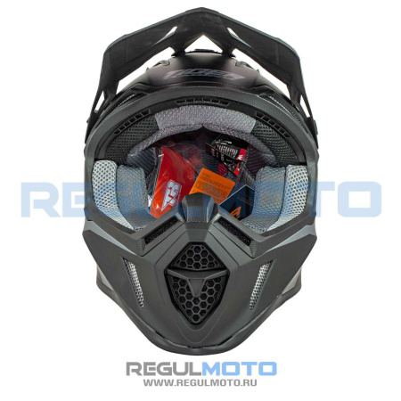 Шлем Kioshi TR кроссовый (H637) (Черный/ серый)