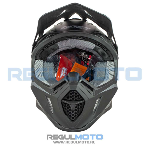 Шлем Kioshi TR кроссовый (H637) (Черный/ серый)