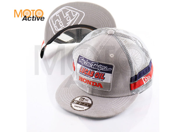 Бейсболка "HND" (снепбек, сетка, серая)