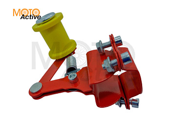 Натяжитель цепи трансмиссии с роликом (универсальный, красный) "XJB"