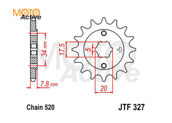 Звезда ведущая JTF327.12(165FML-172FMM)