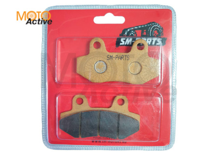 Колодки дискового тормоза питбайк двухпоршневой суппорт RACING SM-PARTS