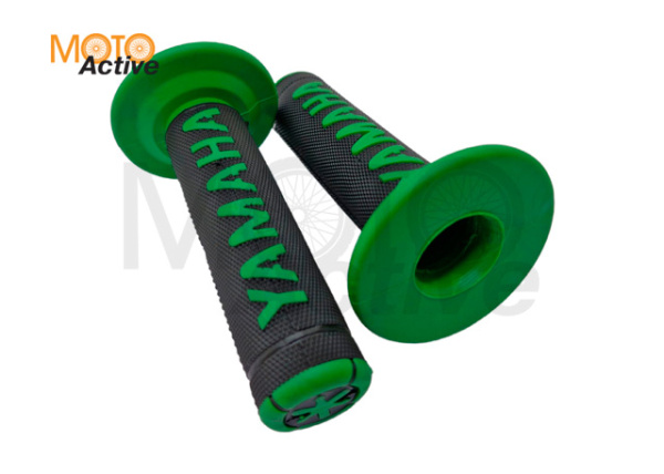 Ручки руля (черно-зеленые) "YMH"