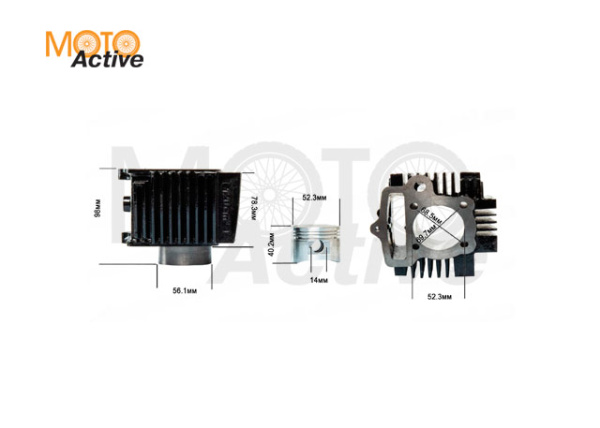 ЦПГ (поршневая) 152FMI 125см3 (C120)(52,4*55,5) (68,55/69,2/78,3/13) ZS