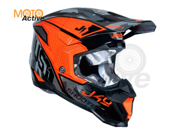 Шлем кроссовый JUST1 J40 SHOOTER (HiVis оранжевый)